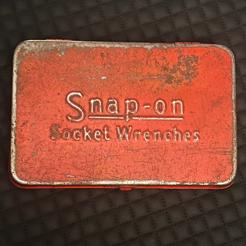 Vintage Snap-on Embossed Red Metal Case Only 1920s-1940s Man Cave